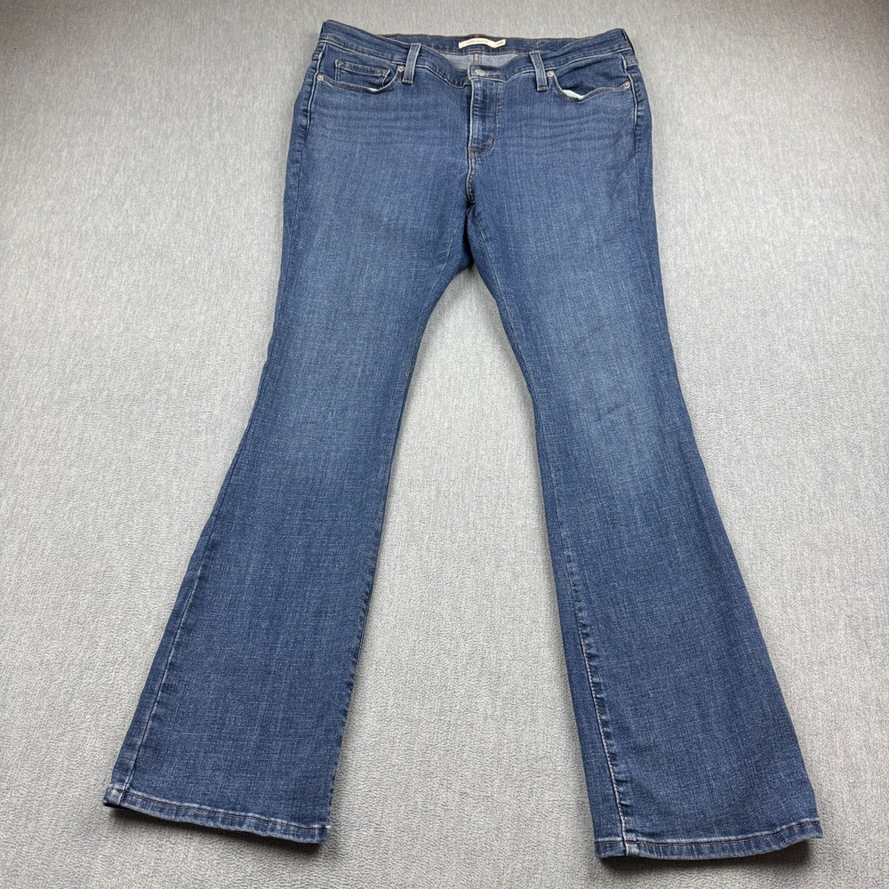 Levis Jeans Womens 16 34x31 Blue Denim Classic Bootcut Pants Mid Rise Pockets